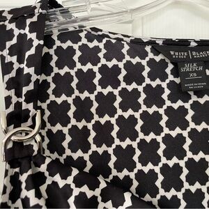 Chic Black and White Silk Blend Dress